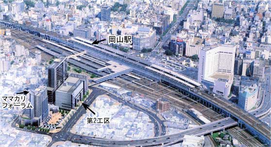 岡山市駅元町地区再開発将来イメージ図