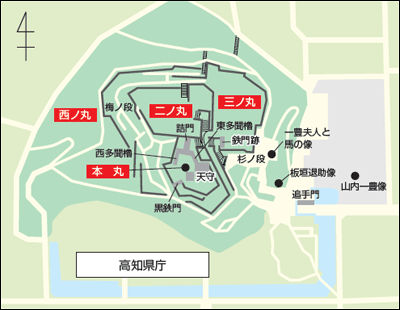 画像：高知城見取り図