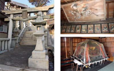 画像：青島神社と社殿の中