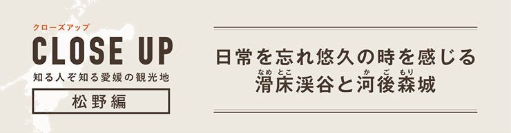 日常を忘れ悠久の時を感じる滑床（なめとこ）渓谷と河後森（かごもり）城